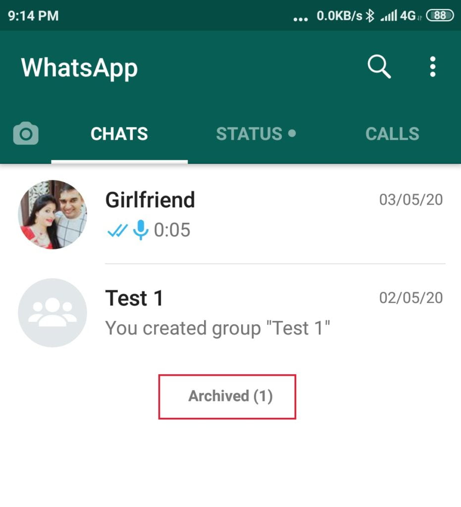 Hide WhatsApp chat without any software