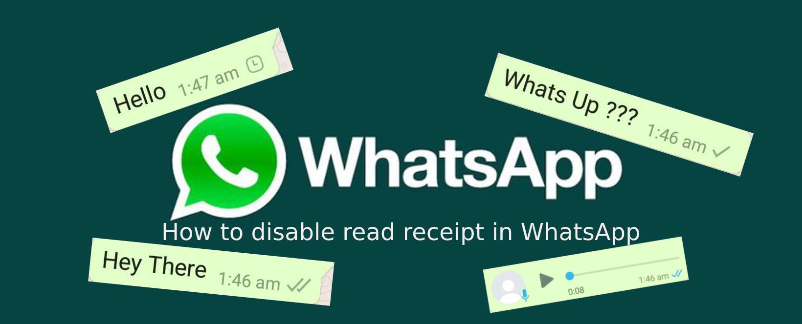 How to disable read receipt in WhatsApp
