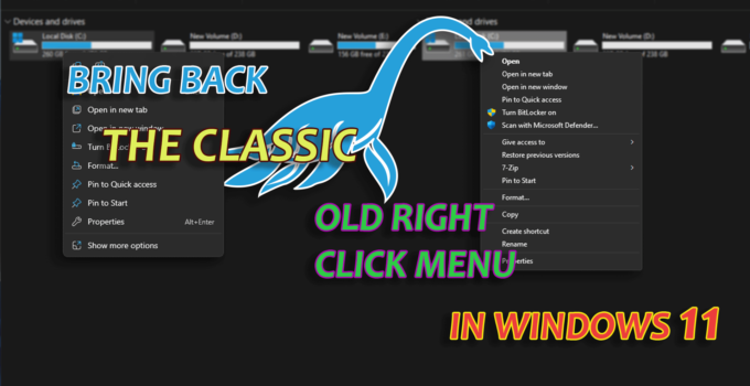 How to bring back the classic old right click menu in Windows 11 REVERT RIGHT CLICK MENU